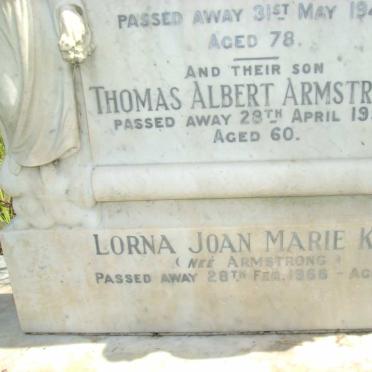 KEMP Lorna Joan Marie nee ARMSTRONG -1966