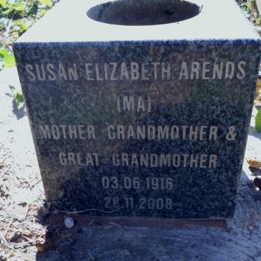 ARENDS Susan Elizabeth 1916-2008