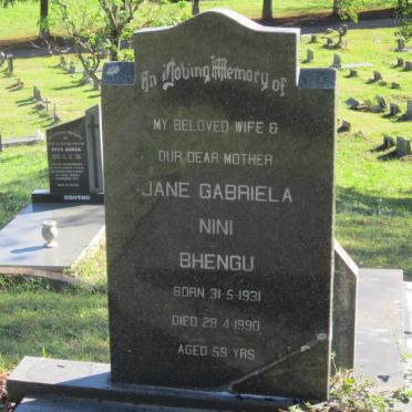 BHENGU Jane Gabriela Nini 1931-1990