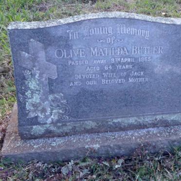 BUTLER Olive Matilda -1965