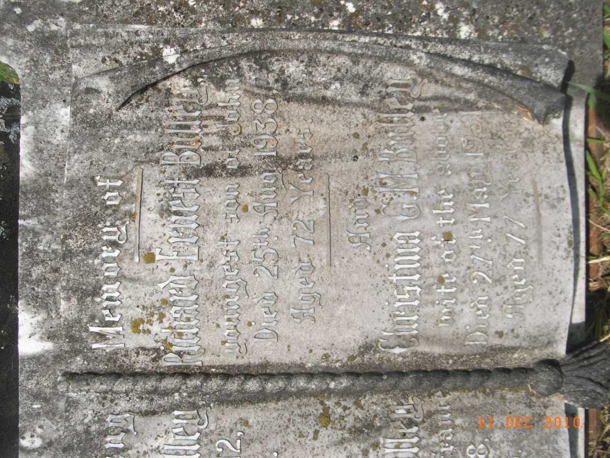 BULLEY Richard Ernest -1938 &amp; Christina G.M. -1951