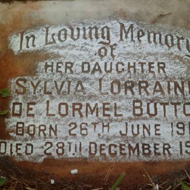 BUTTON Sylvia Lorraine De Lormel 1911-1978