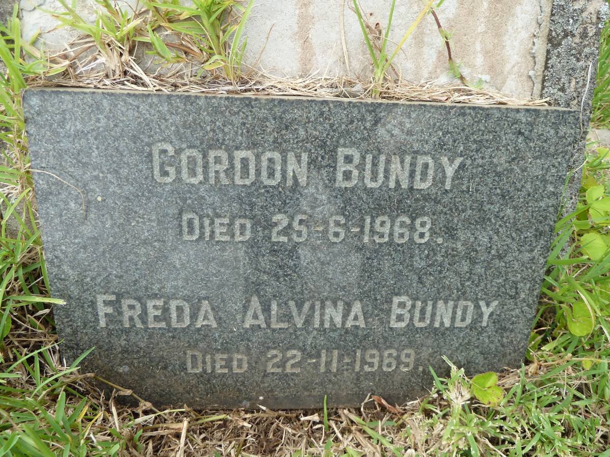 BUNDY Gordon -1968 &amp; Freda Alvina -1969