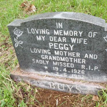 BUYS Peggy 1926-1992