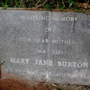 BURTON Mary Jane -1972