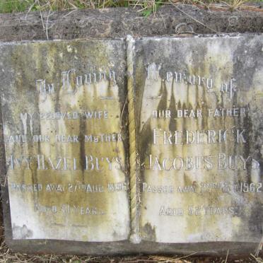 BUYS Frederick Jacobus -1962 &amp; Ivy Hazel -1956