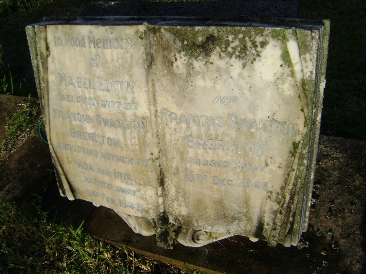 BRERETON Francis Swanton -1948 &amp; Mabel Edith -1948