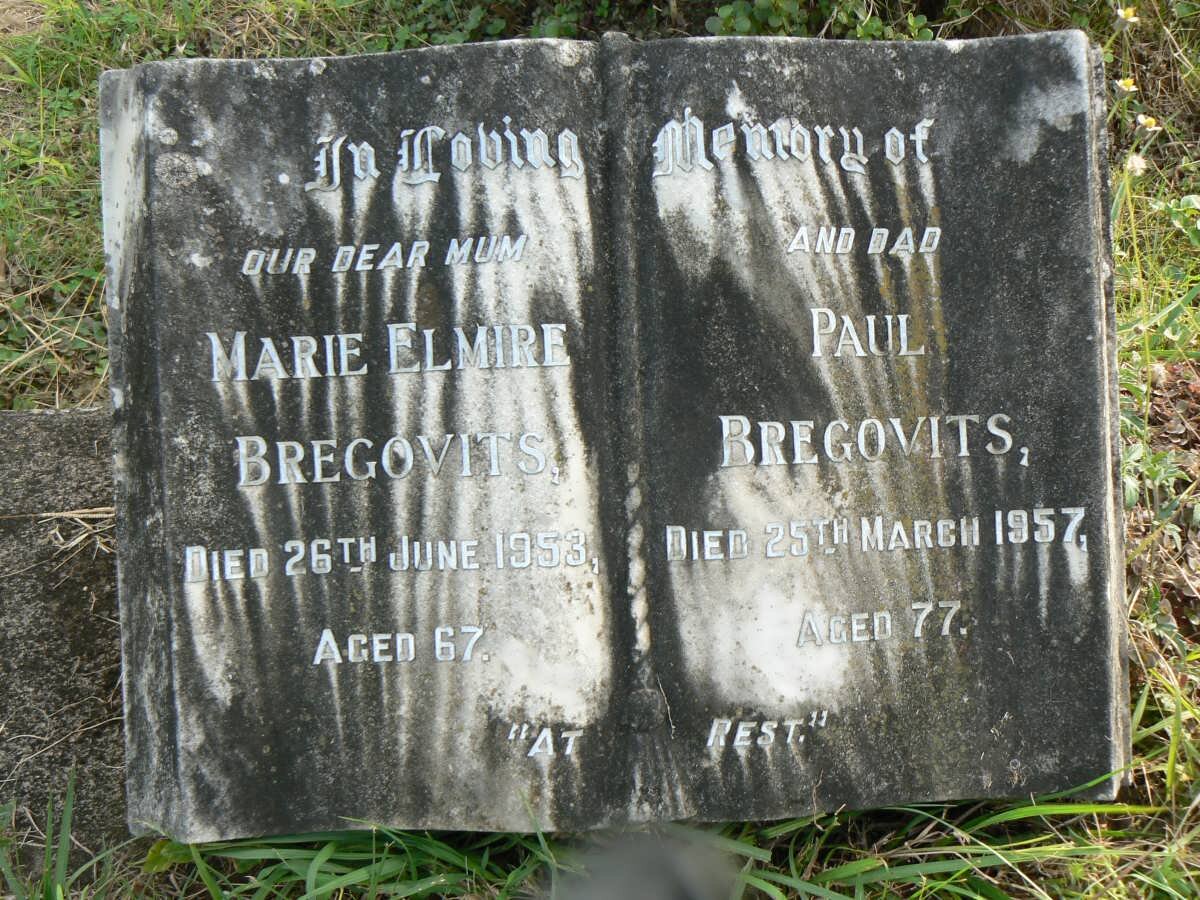 BREGOVITS Paul -1957 &amp; Marie Elmire -1953