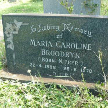 BROODRYK Maria Caroline nee NIPPER 1898-1970