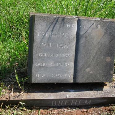 BREHEM Frederick William 1906-1971