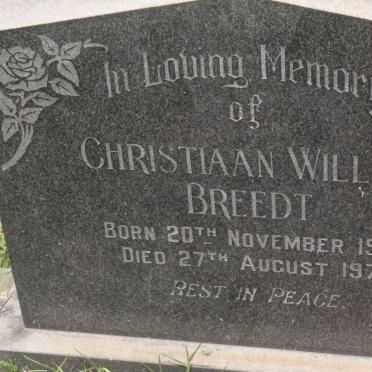 BREEDT Christiaan Willem 1926-1977