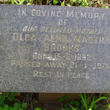 BROOKS Olga Alma Martha 1892-1974