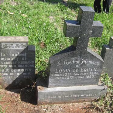 BRUYN J.H.F., de 1916-1977 &amp; Anna Maria Johanna 1915-2006 :: BRUYN Louis, de 1945-1963