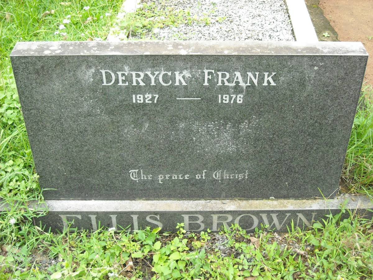 BROWN Deryck Frank, Ellis 1927-1976