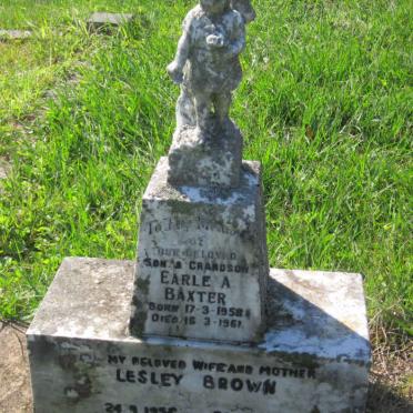 BROWN Lesley Frances Elizabeth 1956-1979 :: BAXTER Earle A. 1958-1961
