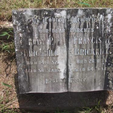 BRICKHILL Francis H. -1955 &amp; Ruby P. -1952