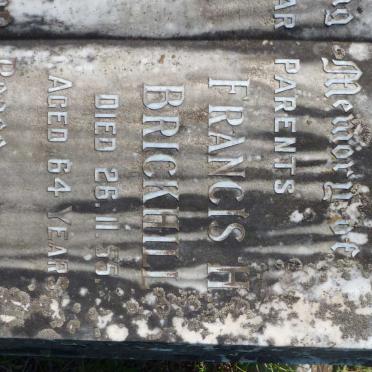 BRICKHILL Francis H. -1955 