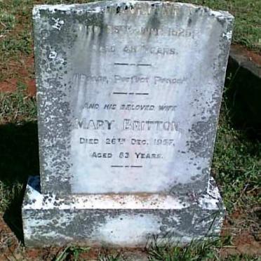 BRITTON Thomas Henry -1925 &amp; Mary -1957