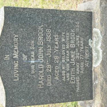 BROOK Harold John -1936 :: BROOK Edith Jane -1955