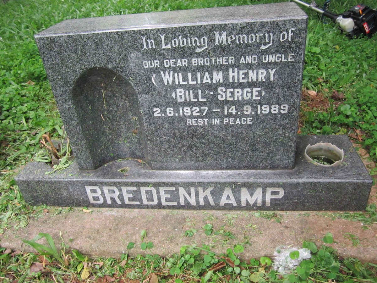 BREDENKAMP William Henry 1927-1989