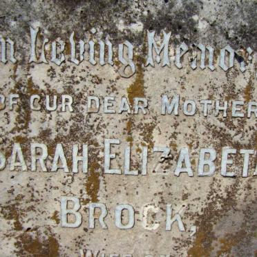 BROCK Sarah Elizabeth -1929 