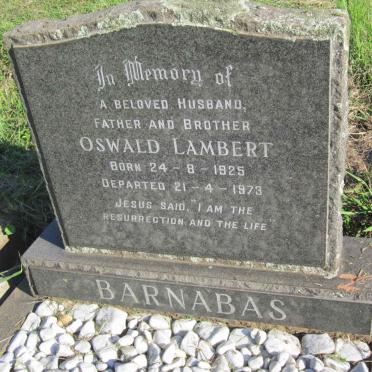 BARNABAS Oswald Lambert 1925-1973