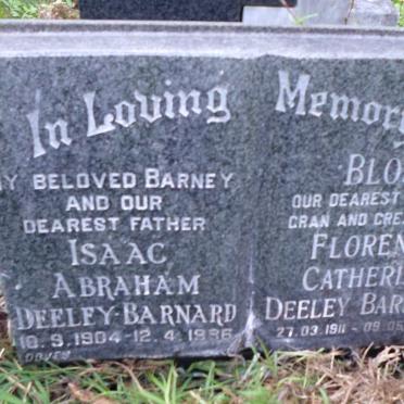BARNARD Isaac Abraham, DEELEY 1904-1986 &amp; Florence Catherine 1911-2006