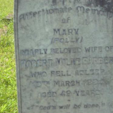 BARBER Robert Milne -1960 &amp; Mary 1925