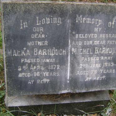BARHOUCH Michel -1953 &amp; Malka -1972 :: BARHOUCH Nassiff -1970 