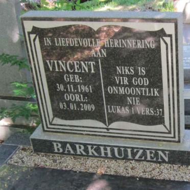 BARKHUIZEN Vincent 1961-2009