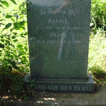BERG Frans, van den 1903-1968 :: Van Den BERG Hannie 1937-1937