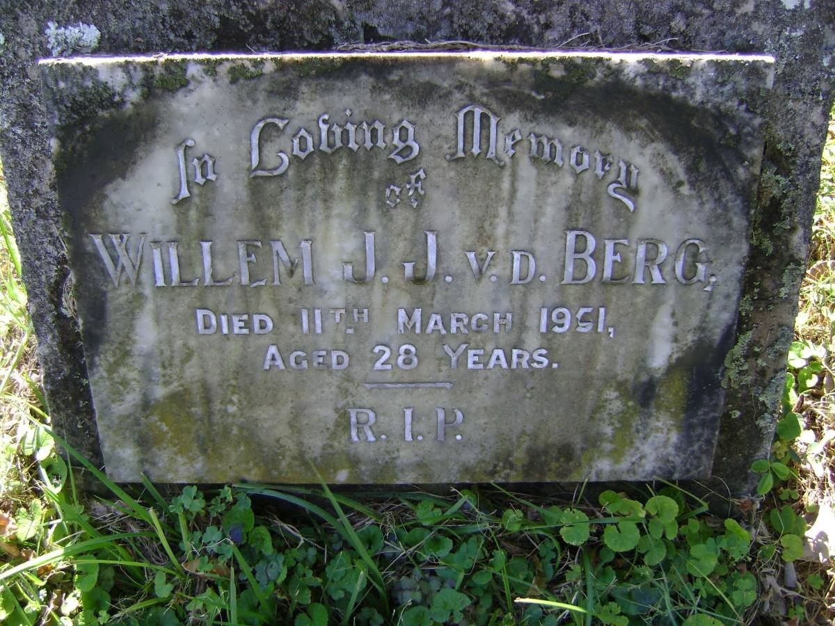 BERG Willem J.J., v.d. -1951