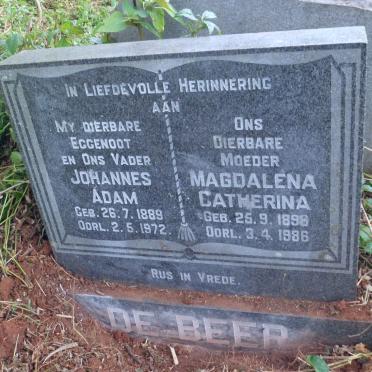 BEER Johannes Adam, de 1889-1972 &amp; Magdalena Catherina 1898-1986