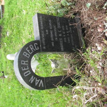 BERG Andries N.E., van der 1970-1978