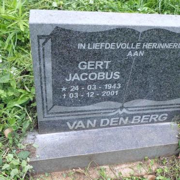 BERG Gert Jacobus, van den 1943-2001