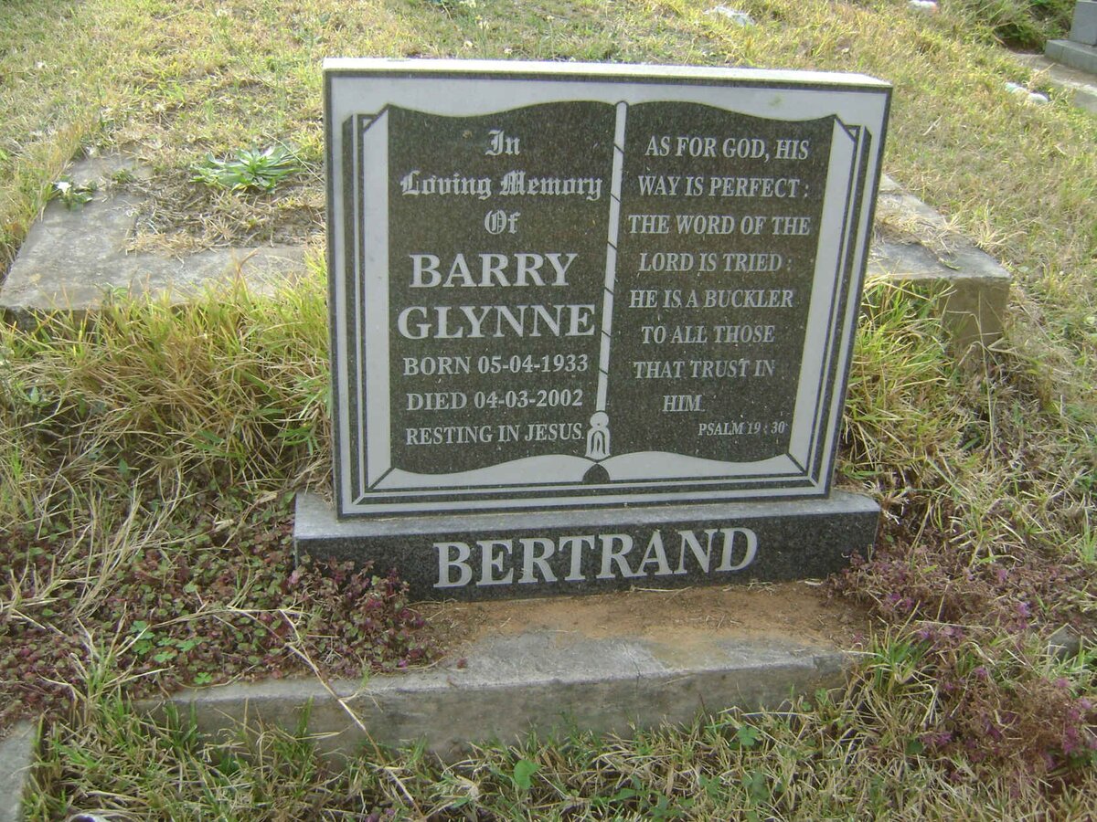 BERTRAND Barry Glynne 1933-2002