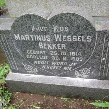 BEKKER Martinus Wessels 1914-1983