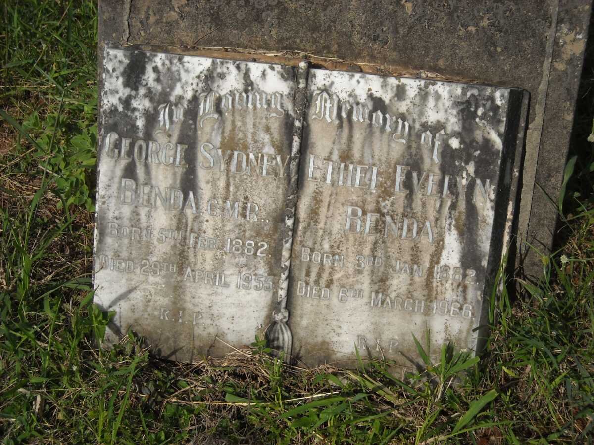 BENDA George Sydney 1882-1955 &amp; Ethel Evelyn 1882-1966