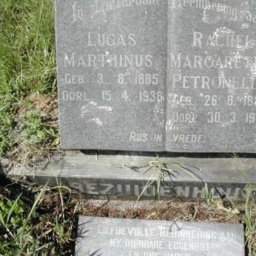 BEZUIDENHOUT Lucas Marthinus 1885-1938 &amp; Rachel Margaretha Petronella 1886-1971