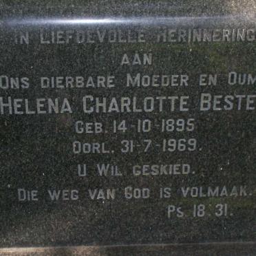 BESTER Helena Charlotte 1895-1969