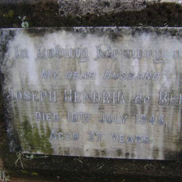 BEER Joseph Hendrik, de -1946