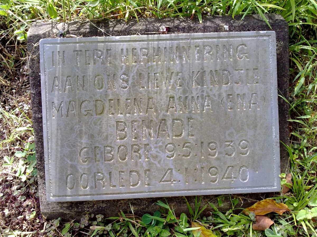 BENADE Magdalena Anna 1939-1940