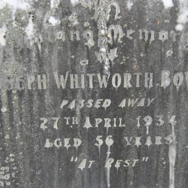 BOWMAN Joseph Whitworth -1934