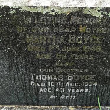 BOYCE Thomas -1934 :: BOYCE Martha -1948