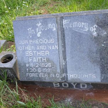 BOYD Esther Faith 1926-1991