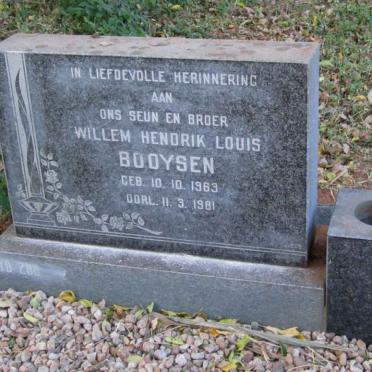 BOOYSEN Willem Hendrik Louis 1963-1981