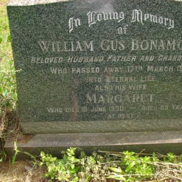 BONAMOUR William Gus -1960 &amp; Margaret -1990