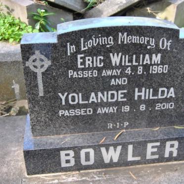 BOWLER Eric William -1960 &amp; Yolande Hilda -2010