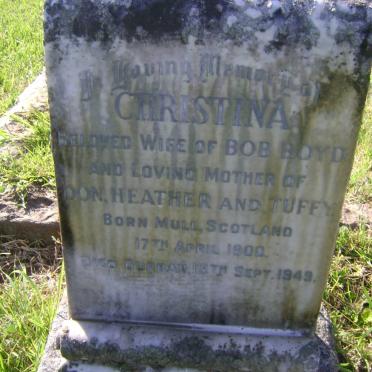 BOYD Christina 1900-1949