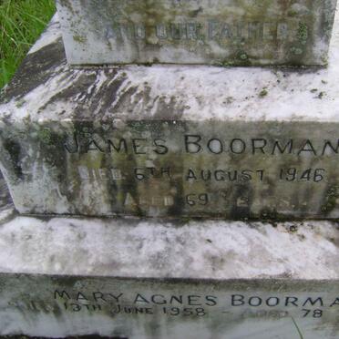BOORMAN James -1946 &amp; Mary Agnes -1958